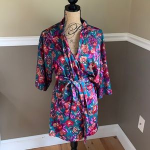 Vintage Nite Images Polyester Kimono Style Robe Lg